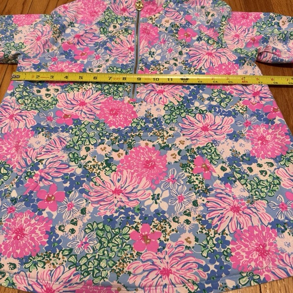 Lilly Pulitzer Melena UPF 50+ Quarter Zip Popover in Multi Lil Soiree All Day XS - Picture 8 of 8